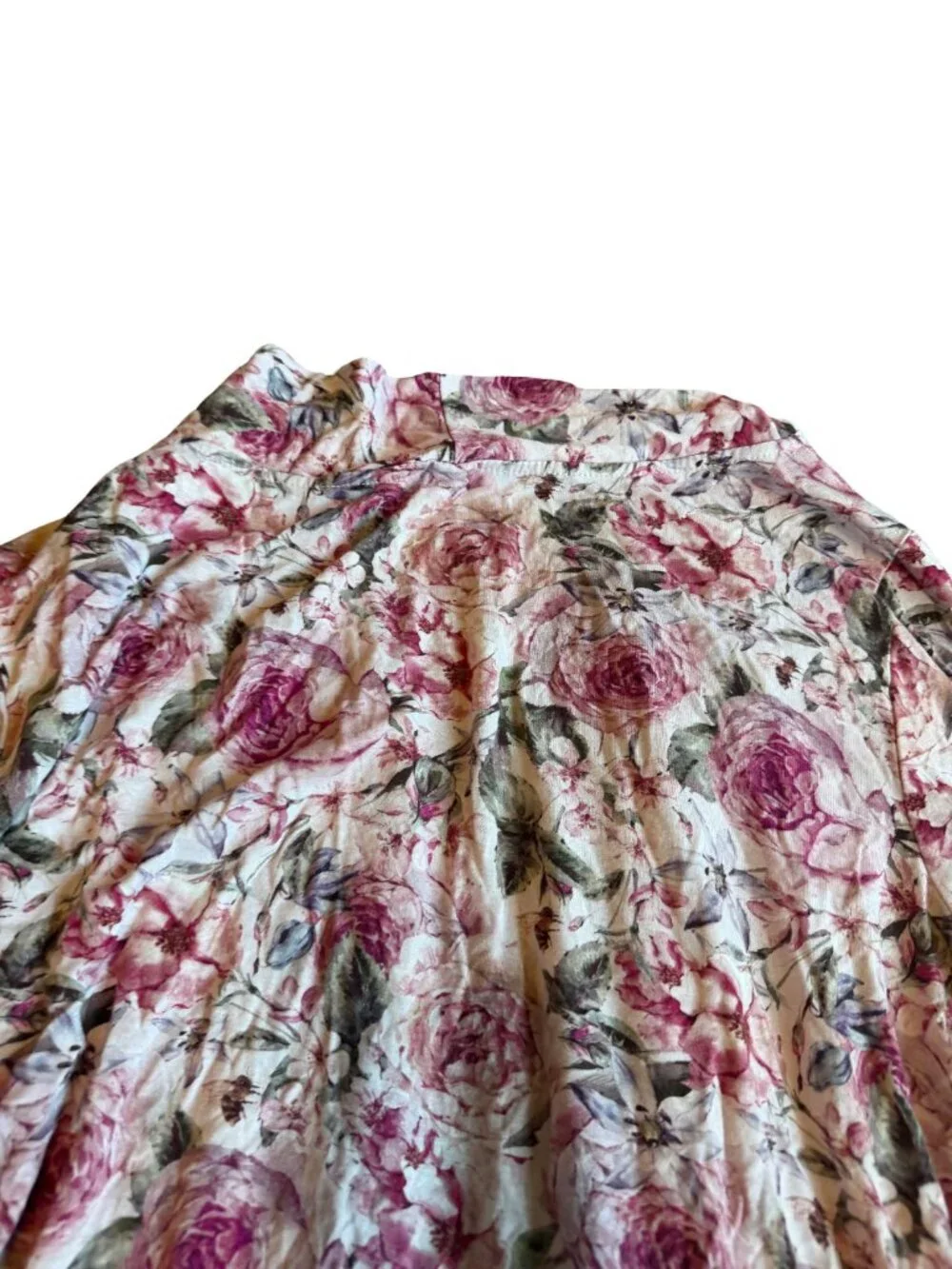 Posh Peanut Rose Print Robe Bumblebee Tie Waist Stretch Maternity Nursing Large